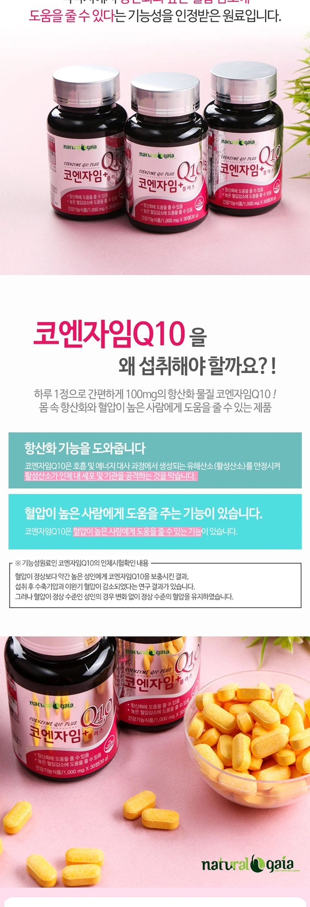 코엔자임 Q10 플러스 항산화 혈압감소